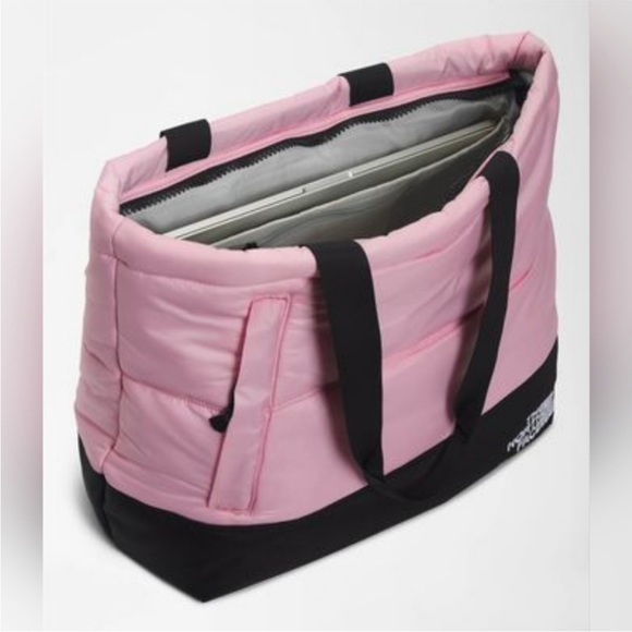 NWT The North Face Nuptse Tote Shoulder Bag, Pink/ Black - Picture 4 of 6
